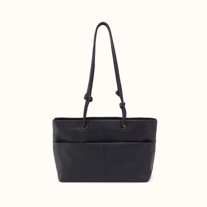 Studio Softie Tote In Pebbled Leather - Black