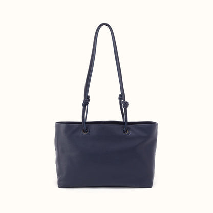 Studio Softie Tote In Pebbled Leather - Ink Navy