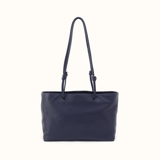Studio Softie Tote In Pebbled Leather - Ink Navy