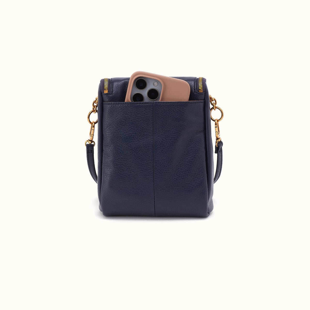Fern Duo Crossbody In Pebbled Leather - Ink Navy