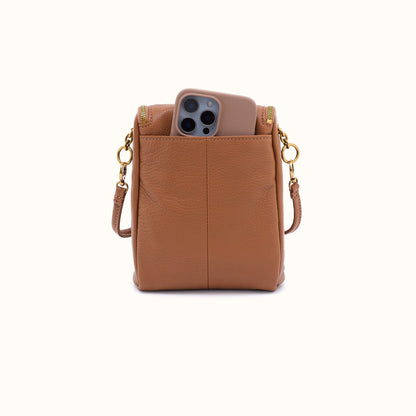 Fern Duo Crossbody In Pebbled Leather - Timber Brown