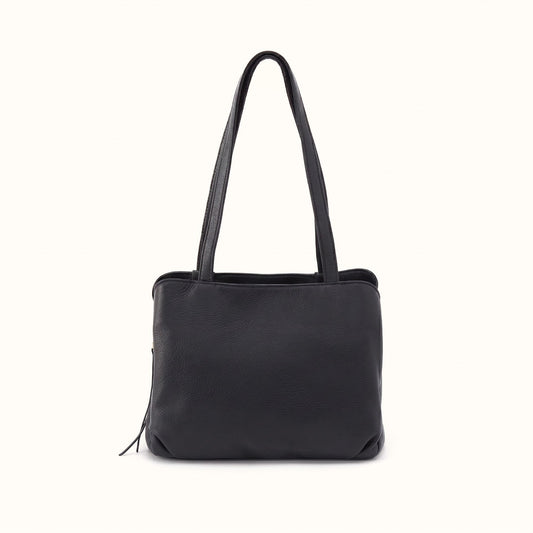 Starr Tote In Pebbled Leather - Black