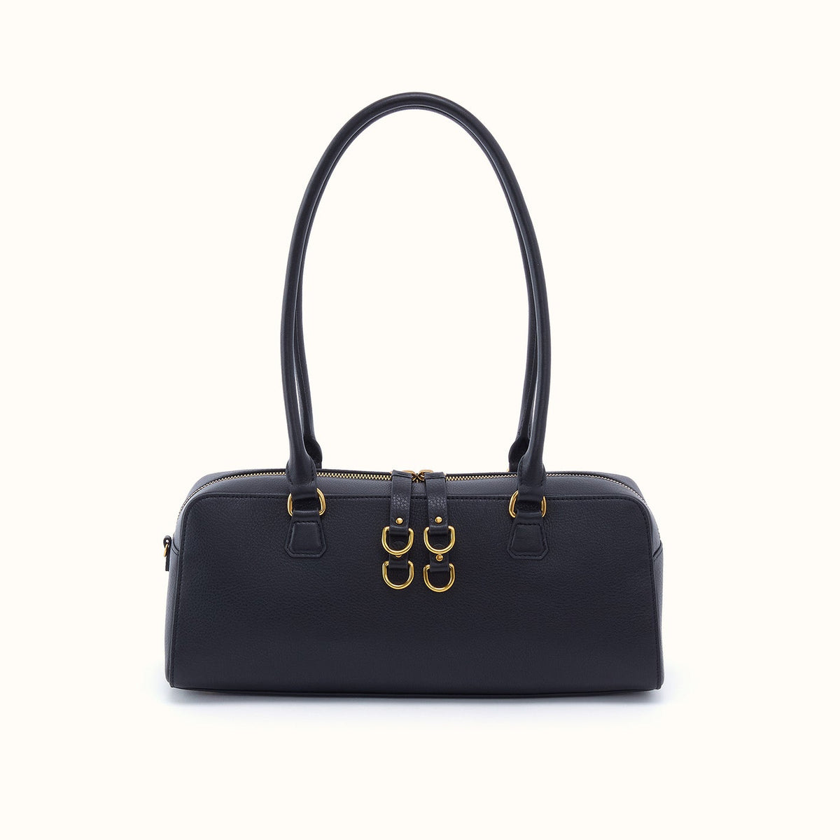 Sadie Satchel In Pebbled Leather - Black