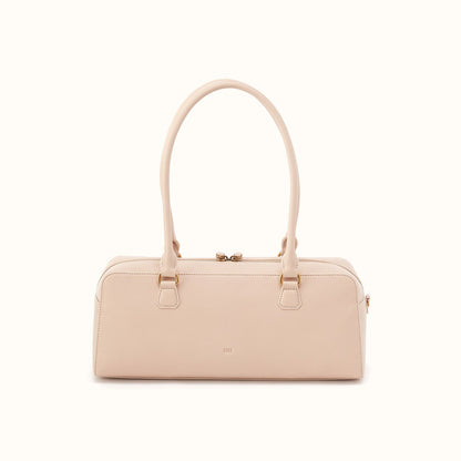 Sadie Satchel in Pebbled Leather - Stonewash