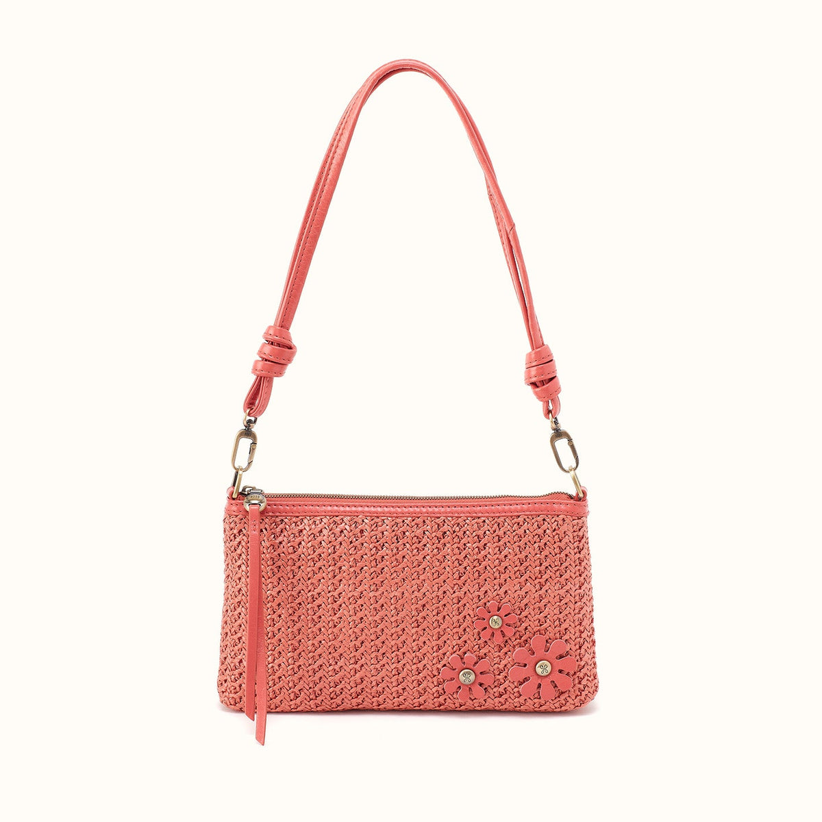 Darcy Crossbody In Woven Straw - Wild Rose Woven Straw