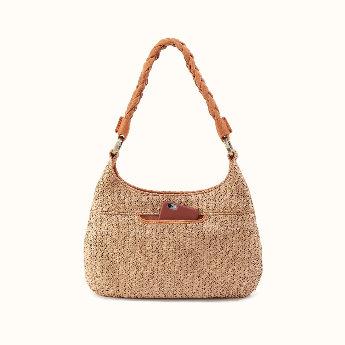 Madison Shoulder Bag In Woven Straw - Meadow Woven Straw