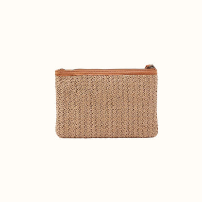 Straw Xo Pouch In Woven Straw - Meadow Woven Straw