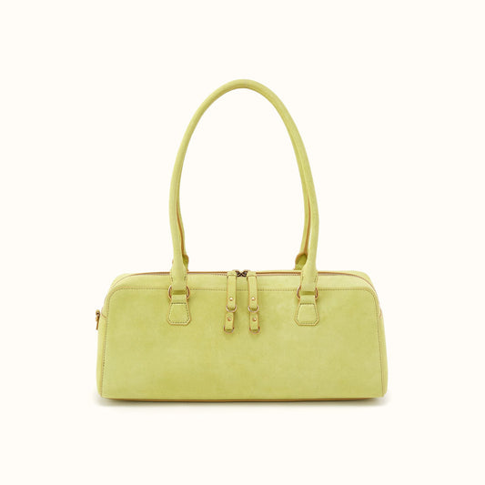 Sadie Satchel in Suede Leather - Limelight