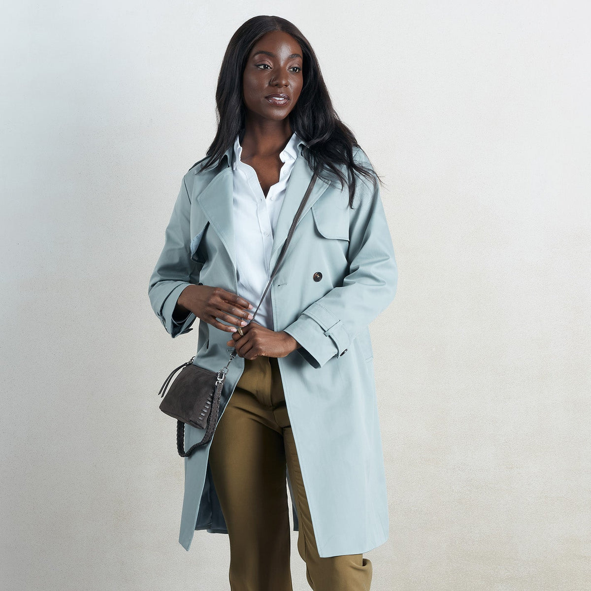 Darcy Crossbody in Suede Leather - Hearthstone
