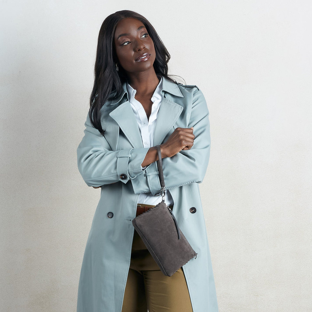 Darcy Crossbody in Suede Leather - Hearthstone