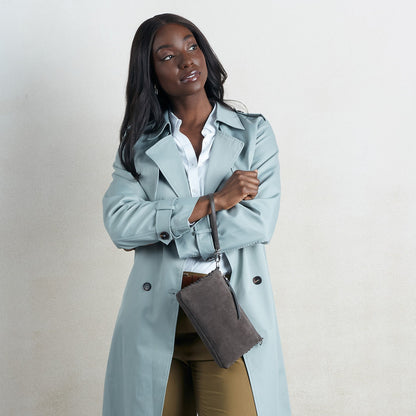 Darcy Crossbody in Suede Leather - Hearthstone