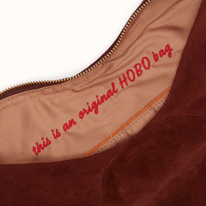 Paloma Hobo In Suede Leather - Chocolate