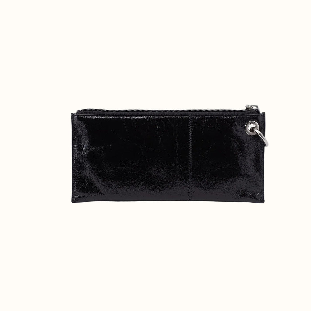 Vida Wristlet in Polished Leather - Black