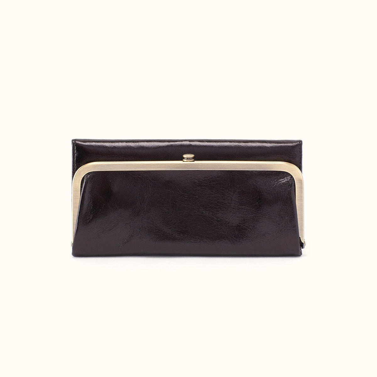 Rachel Continental Wallet In Polished Leather - Black