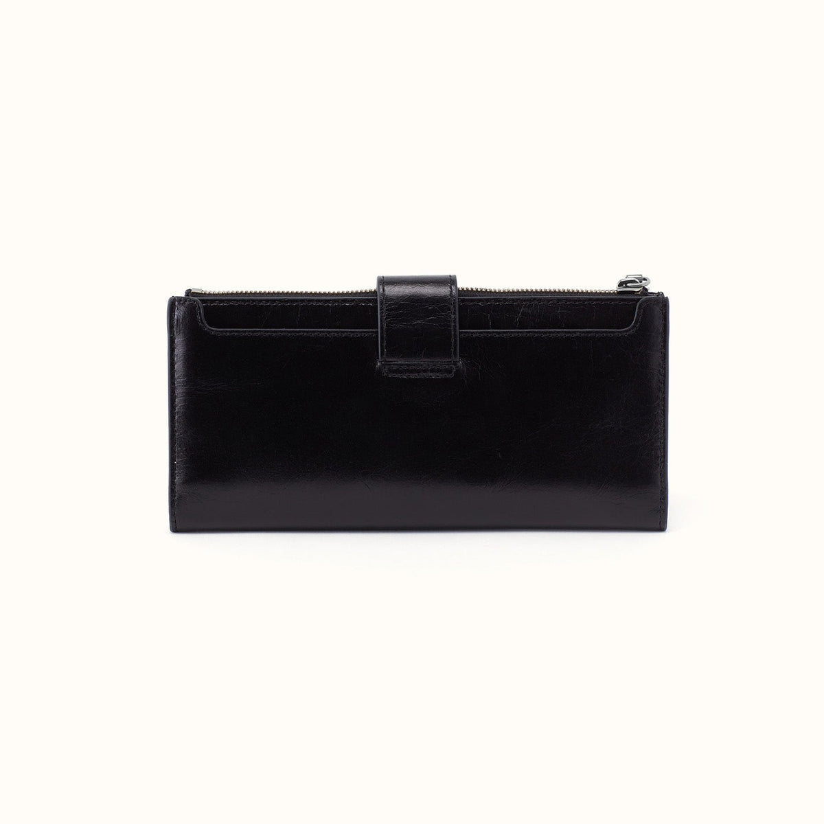 Dunn Continental Wallet In Polished Leather - Black