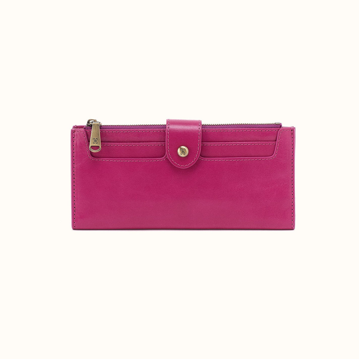 Dunn Continental Wallet in Polished Leather - Cactus Flower