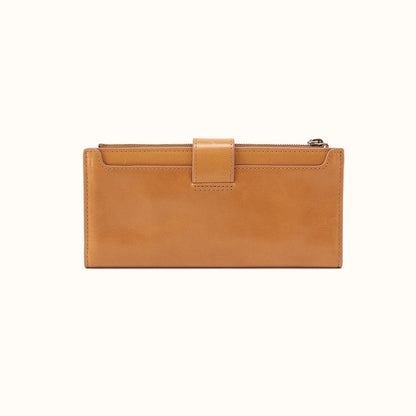 Dunn Continental Wallet In Polished Leather - Natural