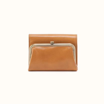 Robin Compact Wallet In Polished Leather - Natural
