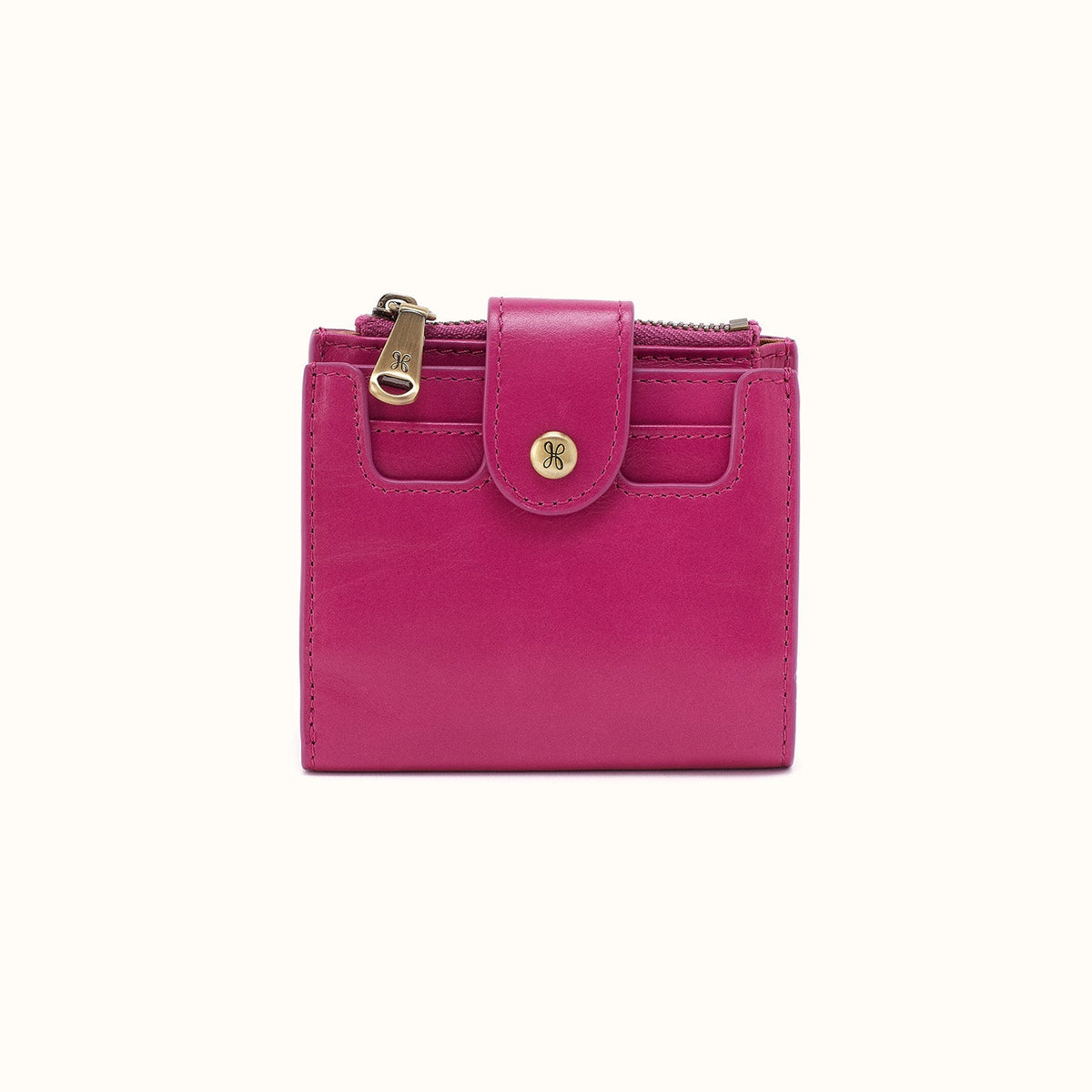 Dunn Mini Wallet in Polished Leather - Cactus Flower