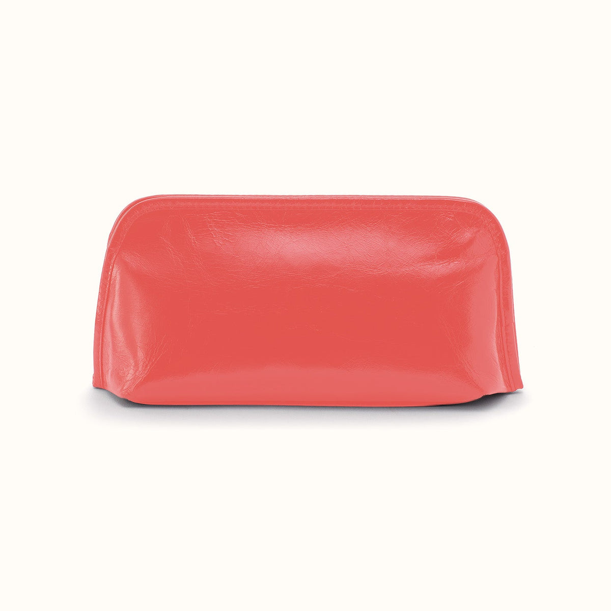 Beauty Brush Case In Polished Leather - Pink Mirage