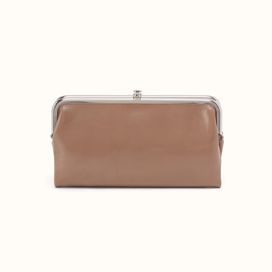 Lauren Clutch-Wallet In Polished Leather - Woodsmoke