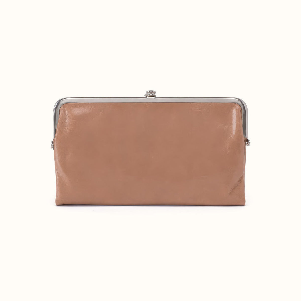 Lauren Clutch-Wallet In Polished Leather - Woodsmoke
