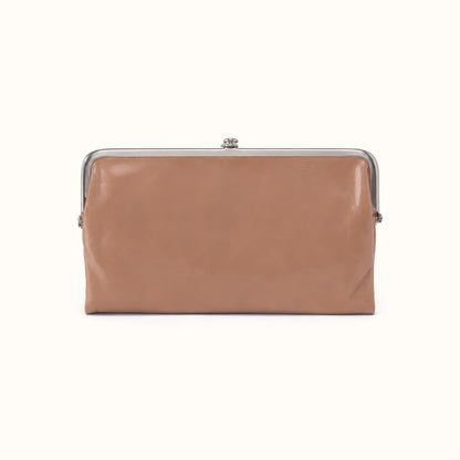 Lauren Clutch-Wallet In Polished Leather - Woodsmoke