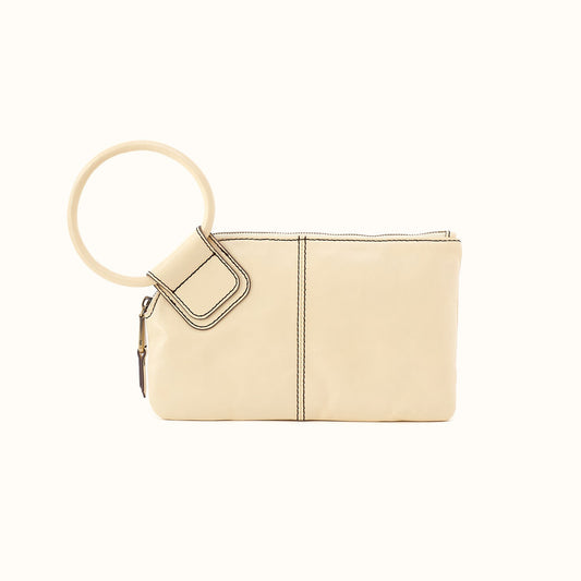 Sable Wristlet in Polished Leather - Butter Yellow