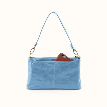 Darcy Crossbody In Polished Leather - Faded Denim
