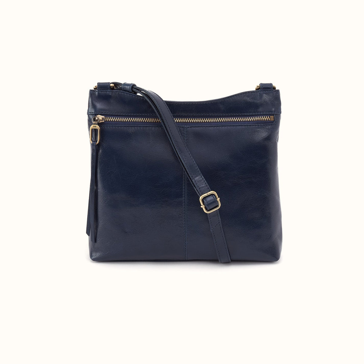 Cambel Crossbody In Polished Leather - Ink Navy
