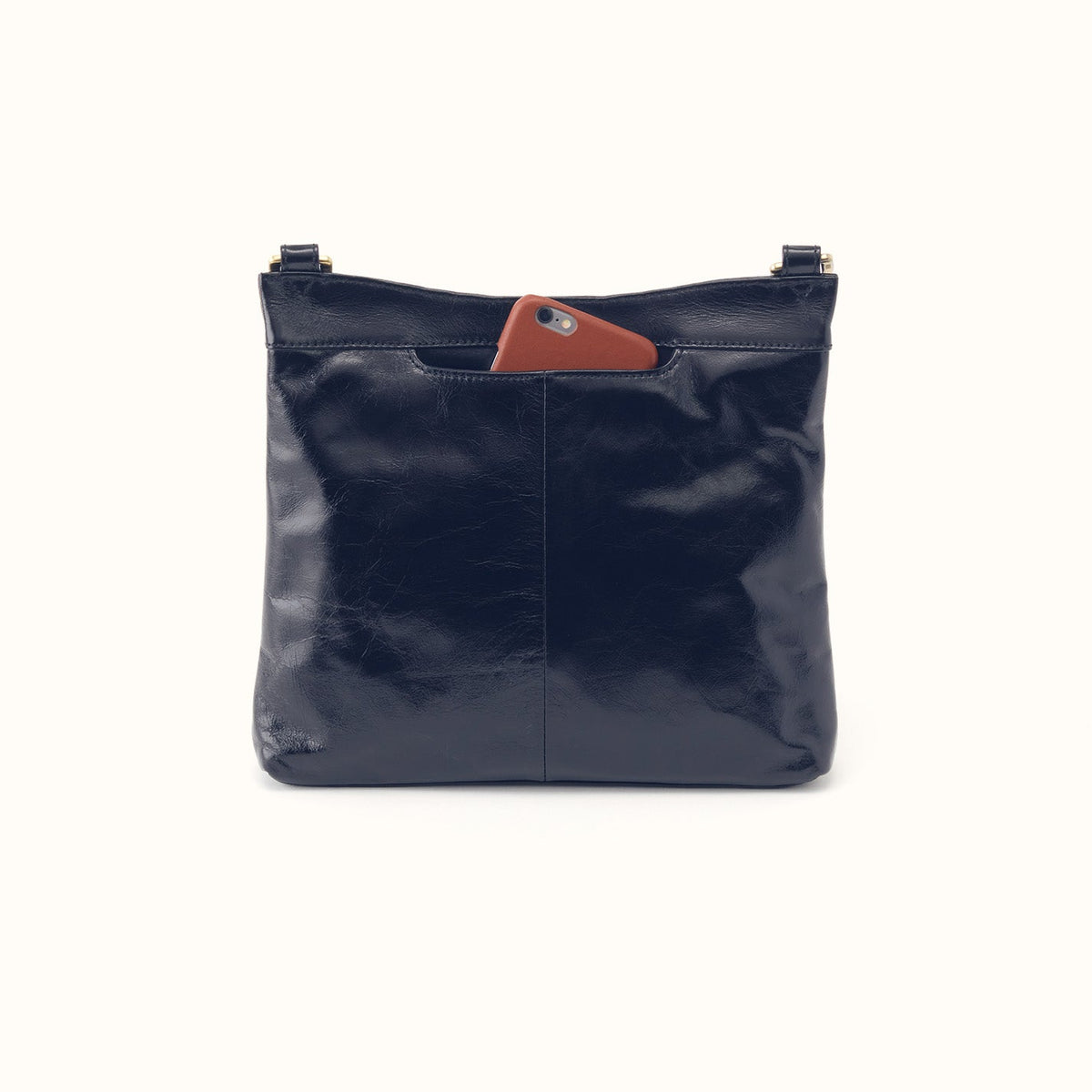 Cambel Crossbody In Polished Leather - Ink Navy