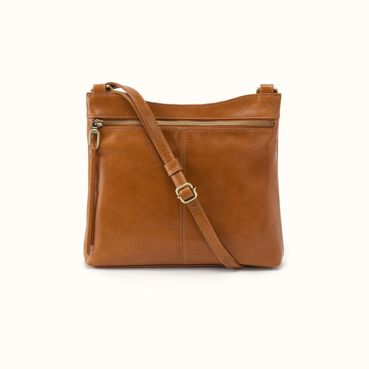 Cambel Crossbody In Polished Leather - Truffle