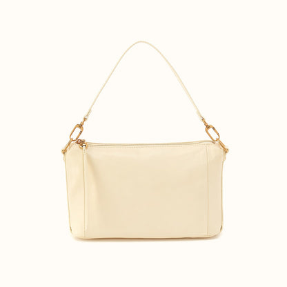 Darcy Carry-All Crossbody in Polished Leather - Butter Yellow