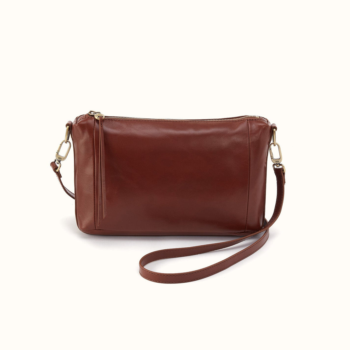 Darcy Carry-All Crossbody In Polished Leather - Harvest Root