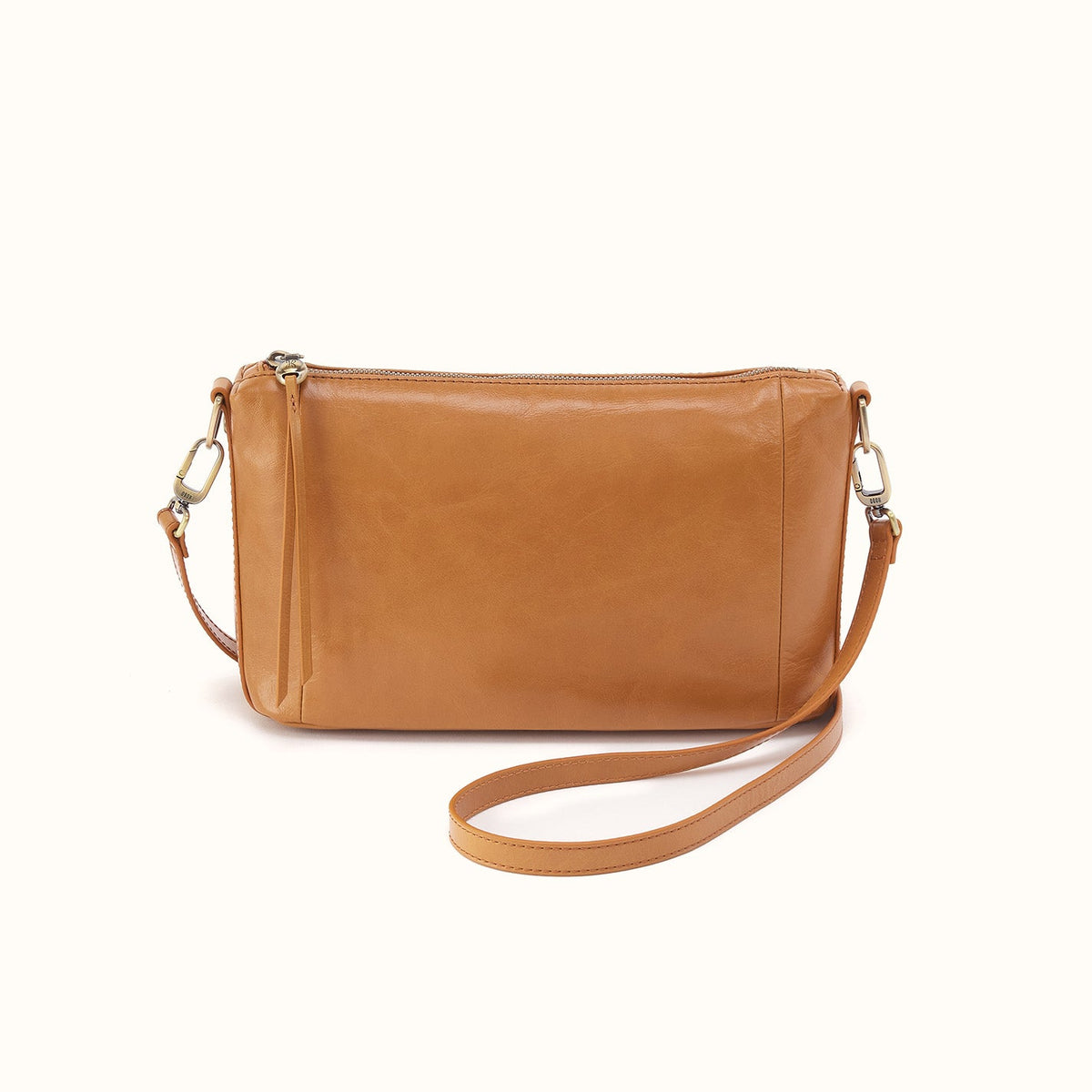 Darcy Carry-All Crossbody In Polished Leather - Natural