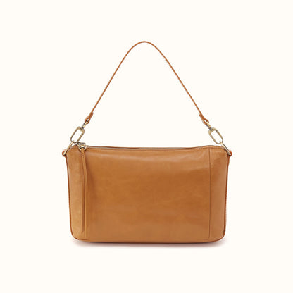 Darcy Carry-All Crossbody In Polished Leather - Natural