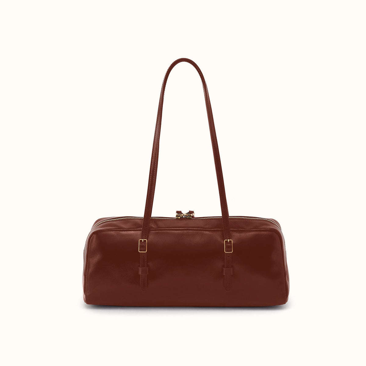 Scottie Satchel In Polished Leather - Harvest Root