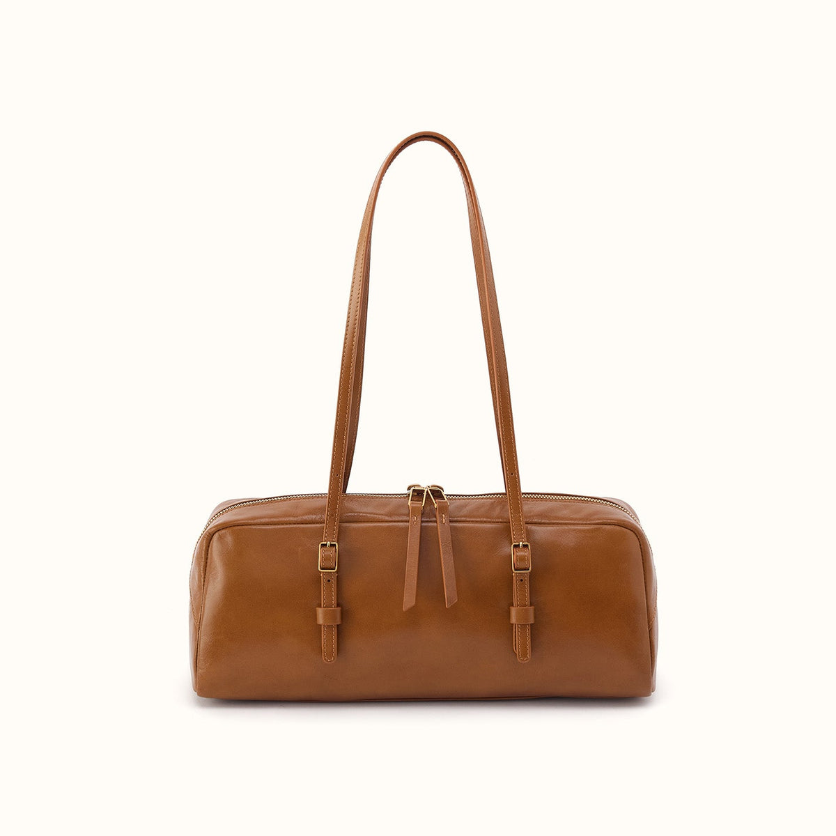 Scottie Satchel in Polished Leather - Truffle