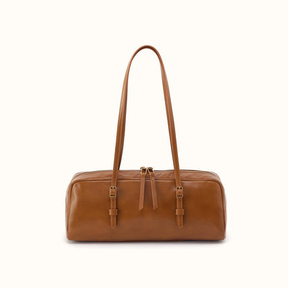 Scottie Satchel in Polished Leather - Truffle
