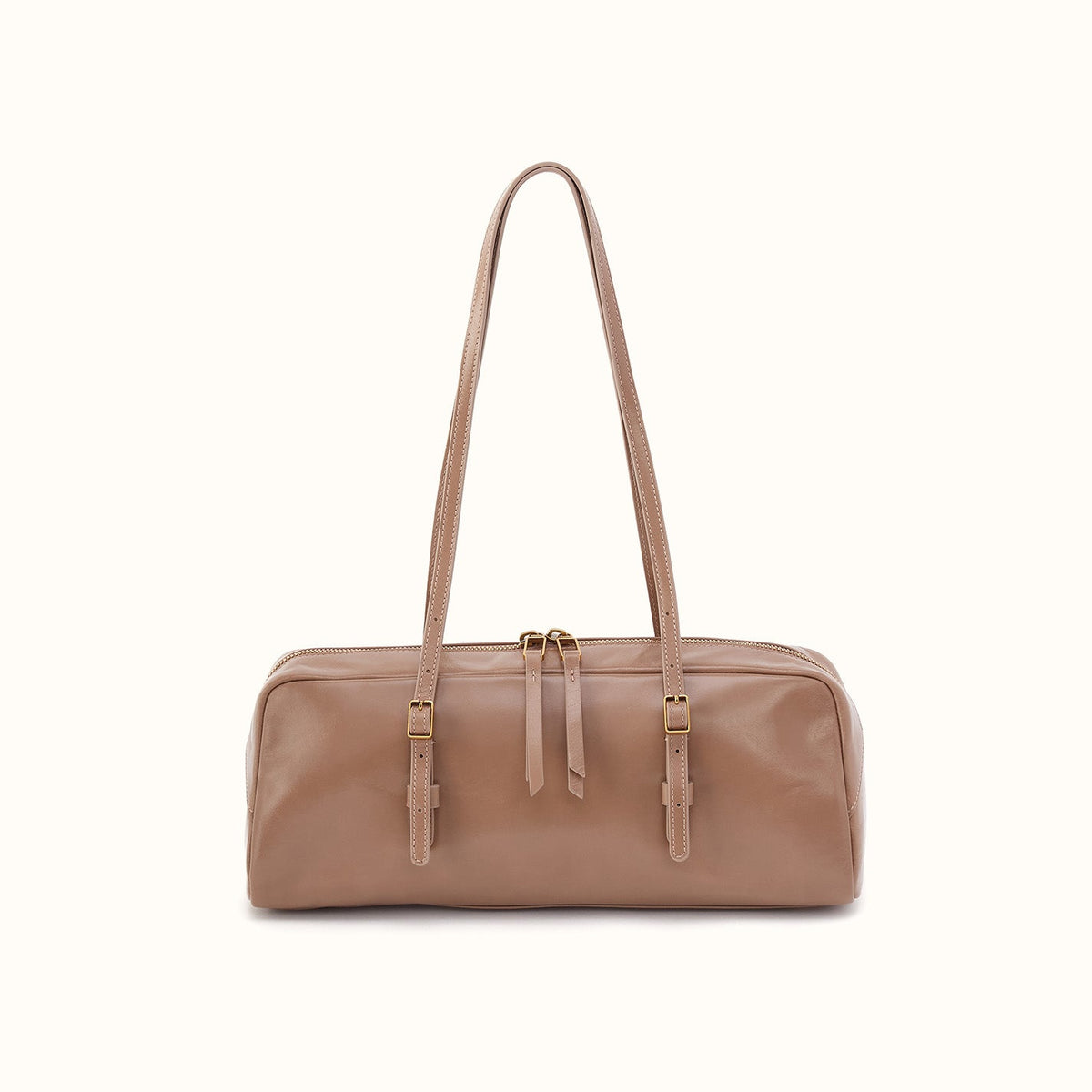 Scottie Satchel In Polished Leather - Woodsmoke