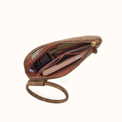Sable Wristlet In Printed Leather - Mink Folklore