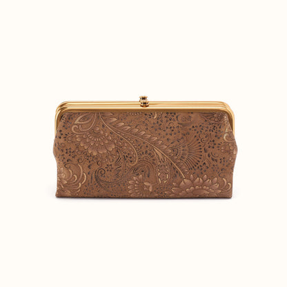 Lauren Clutch-Wallet In Printed Leather - Mink Folklore