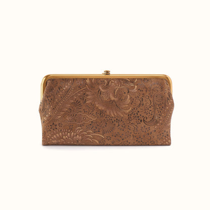 Lauren Clutch-Wallet In Printed Leather - Mink Folklore