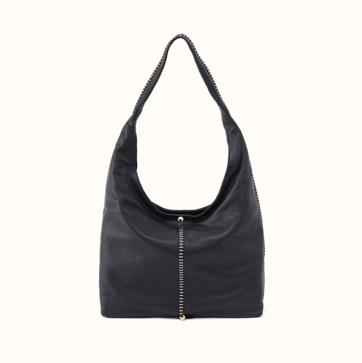 La Jolla Hobo In Cloud Leather - Black