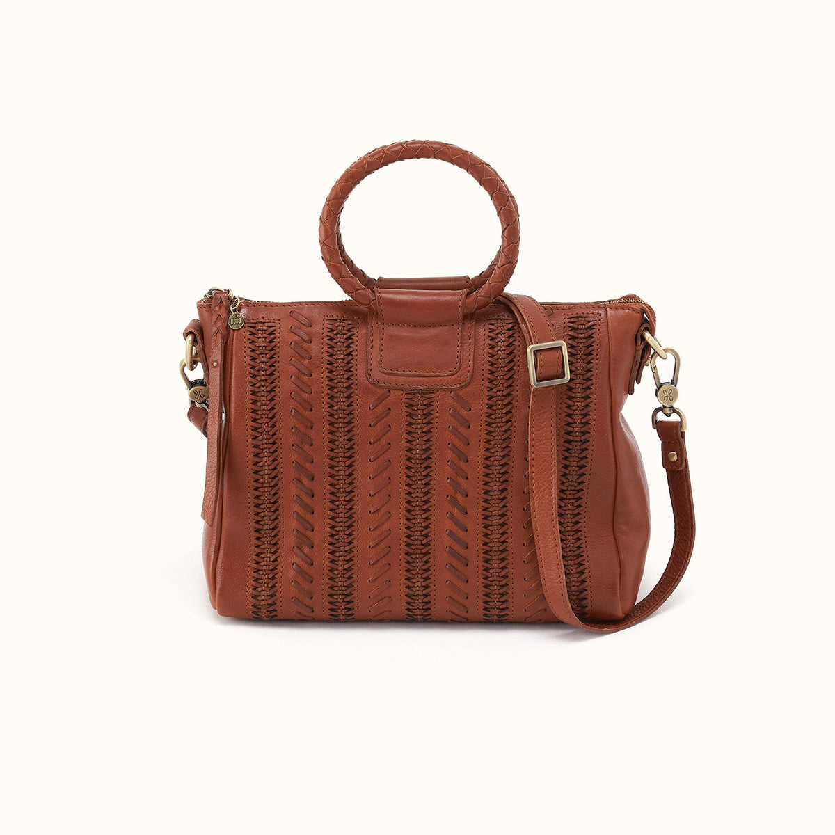 Sheila Medium Satchel In Washed Leather - Kindling Brown