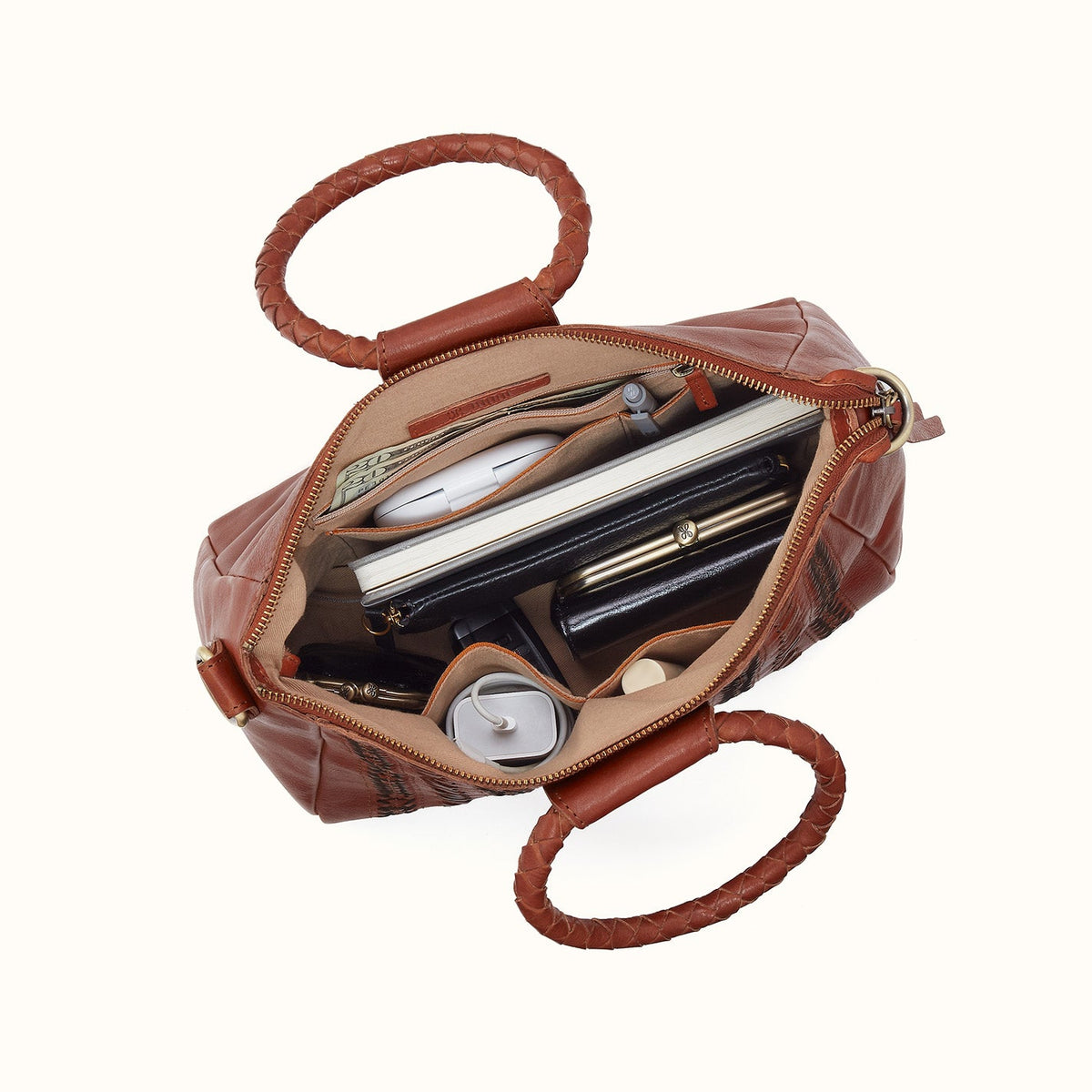 Sheila Medium Satchel In Washed Leather - Kindling Brown