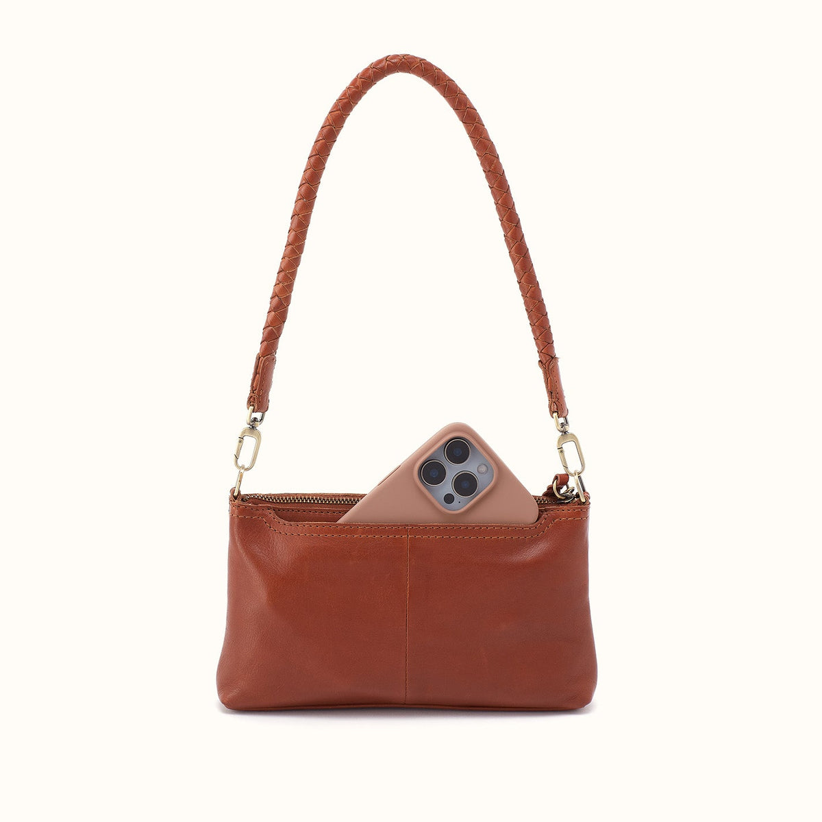 Darcy Crossbody In Washed Leather - Kindling Brown