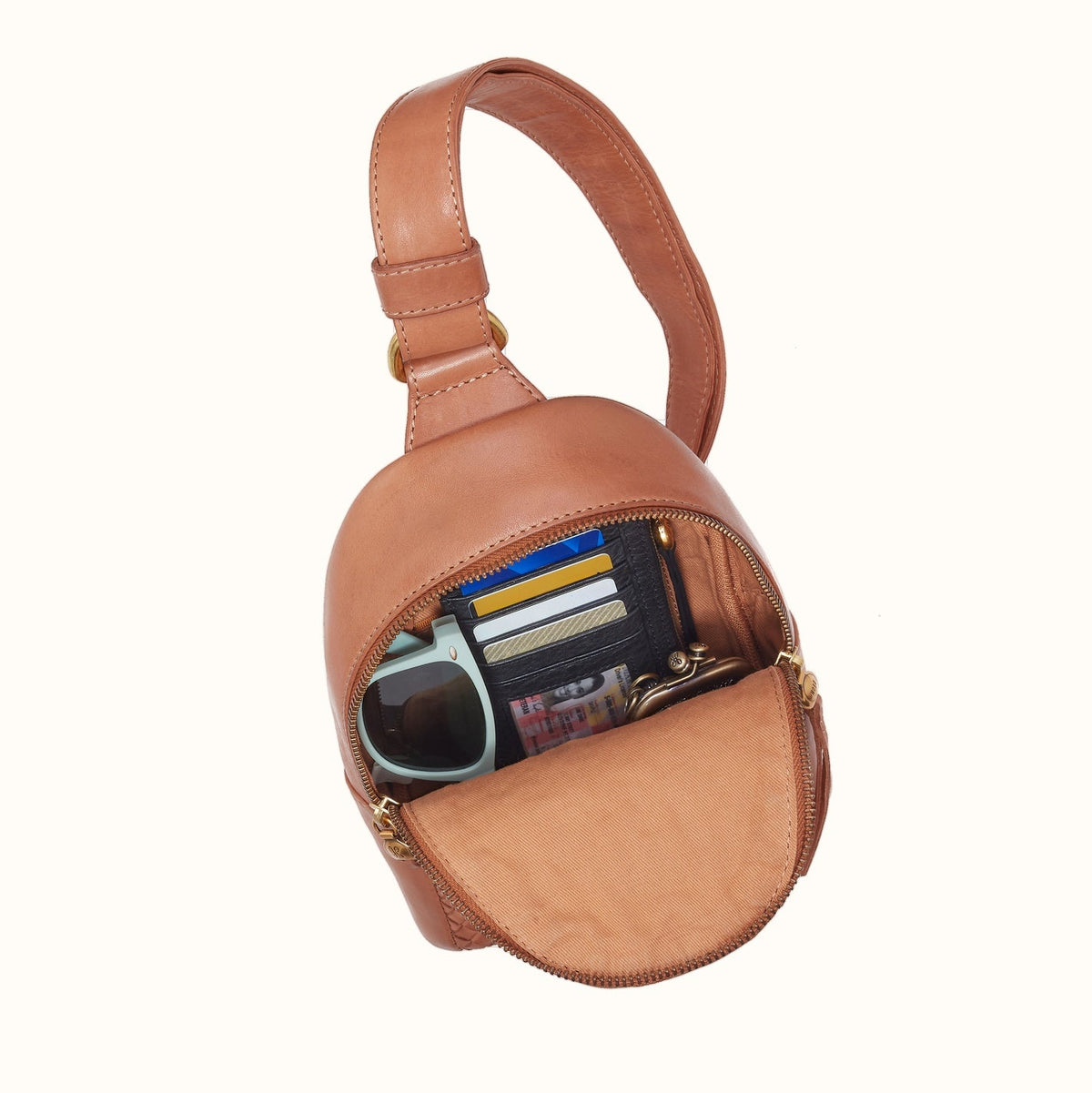Fern Sling In Washed Leather - Harvest Wheat