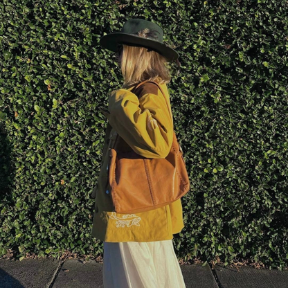 Render Shoulder Bag in Washed Leather - Harvest Wheat